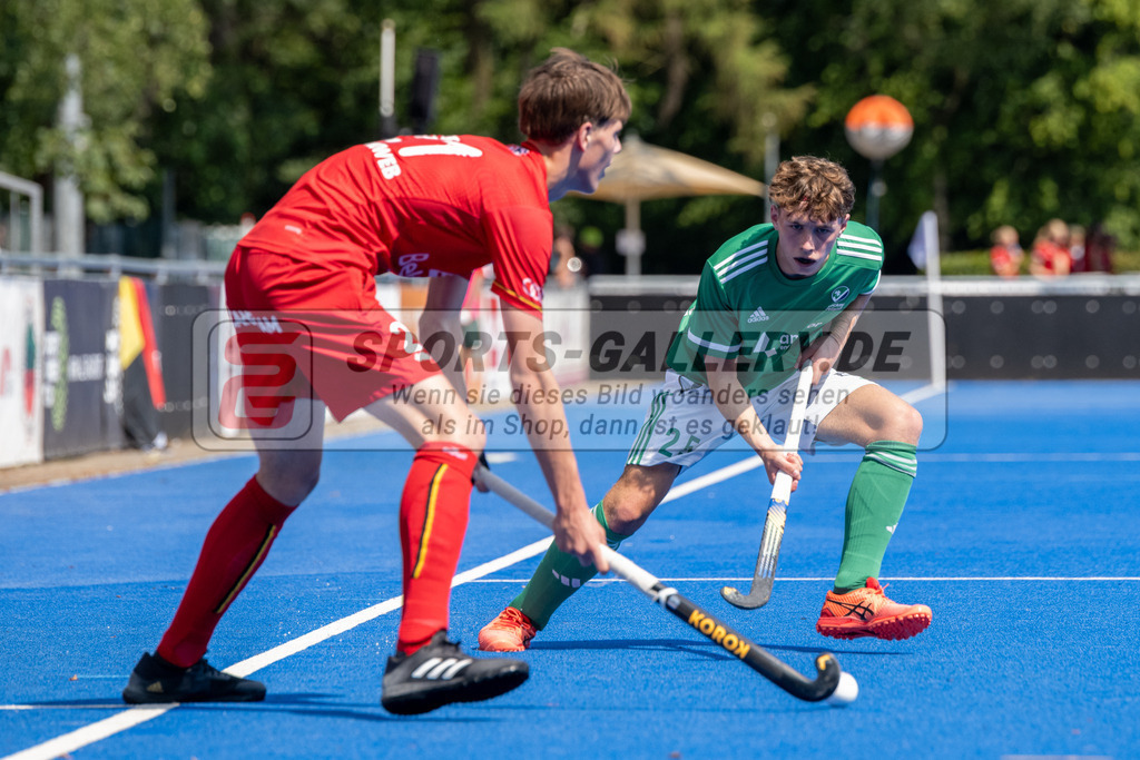 SFE_20230709_0009 | EuroHockey EM U18 Boys Belgium vs Ireland am 09.07.2023 in Krefeld (Gerd-Wellen-Hockeyanlage), Photo: Stephan Fehrmann 2023 (Sports-Gallery)