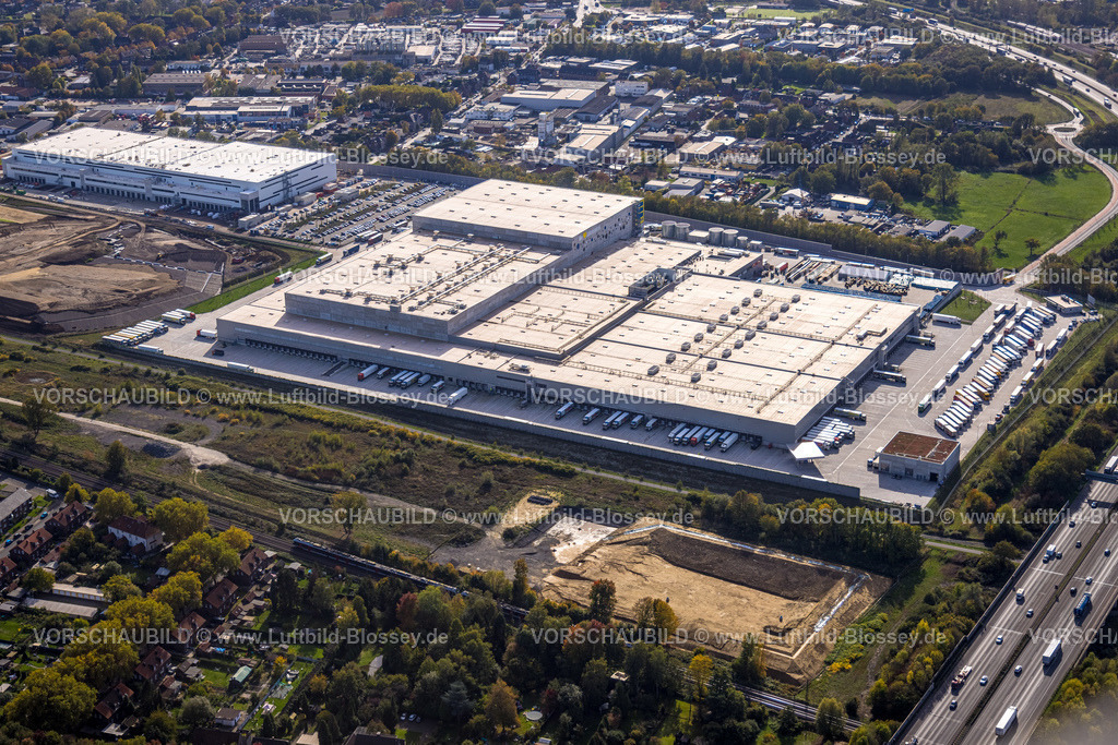 Oberhausen221003409 | Luftbild, EDEKA Zentrallager, Picnic E-Food-Lager, Baustelle, Schwarze Heide, Oberhausen, Ruhrgebiet, Nordrhein-Westfalen, Deutschland