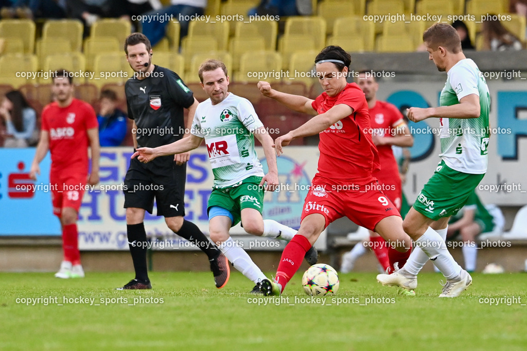SV Feldkirchen vs. ATSV Wolfsberg 26.5.2023 | Hopfgartner Christoph Referee, #5 David Tamegger, #9 Alexander Kainz, #9 Martin Hinteregger