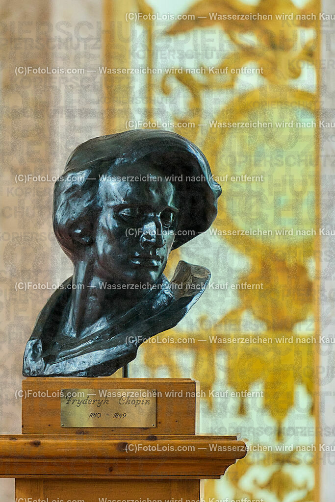 ALP0177_XXXIX_Chopin-Festival_Eroeffnung_Chopin-Bueste | (C)FotoLois.com, Alois Spandl, XXXIX. internationales CHOPIN-Festival in der Kartause Gaming, Eröffnung des Festivals mit Einmarsch der Goldhaubengruppe Lackenhof mit der Musikkapelle Gaming sowie den Ehrengästen und Eröffnungsansprachen in der Barockbibliothek, Fr 4. August 2023.