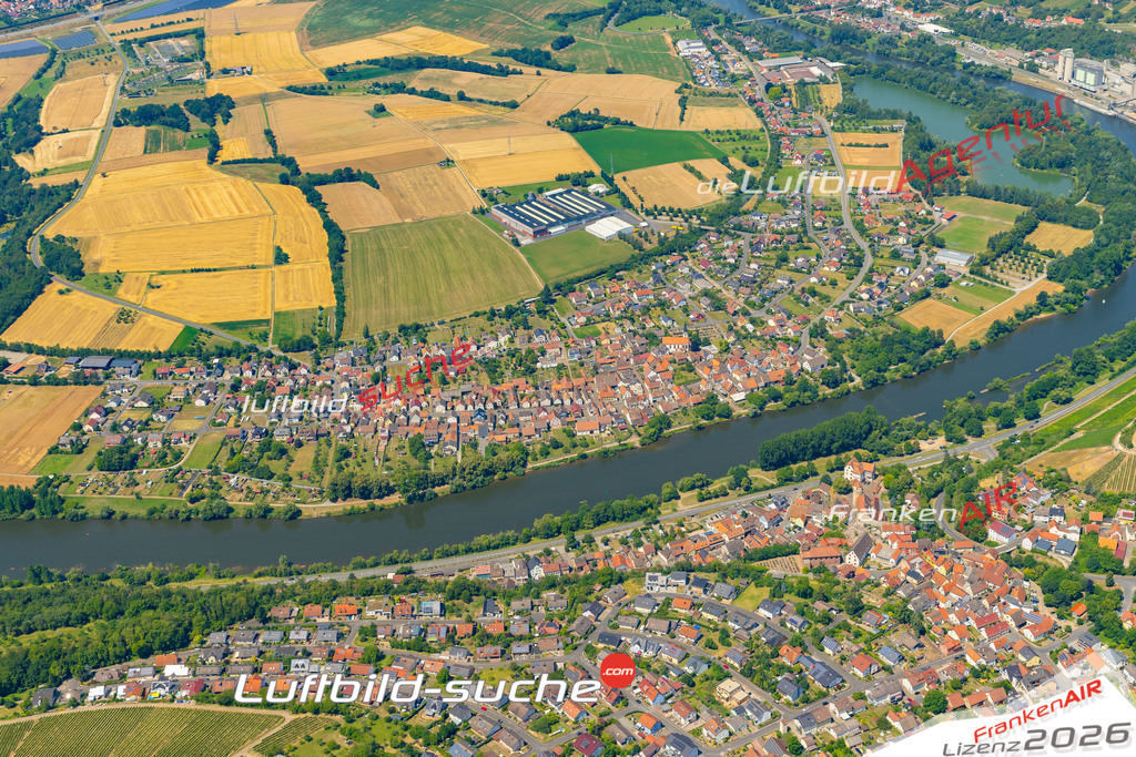 Das Luftbild zeigt : Trennfeld Triefenstein - Die Luftaufnahme wurde 2023 vom UL-Flugzeug aus erstellt ( keine Drohne ) - Hochauflösende Luftaufnahme - Für grossformatige Ausdrucke geeignet. Die Geschenkidee !Mit Lizenz und Bildrechte bestellbar