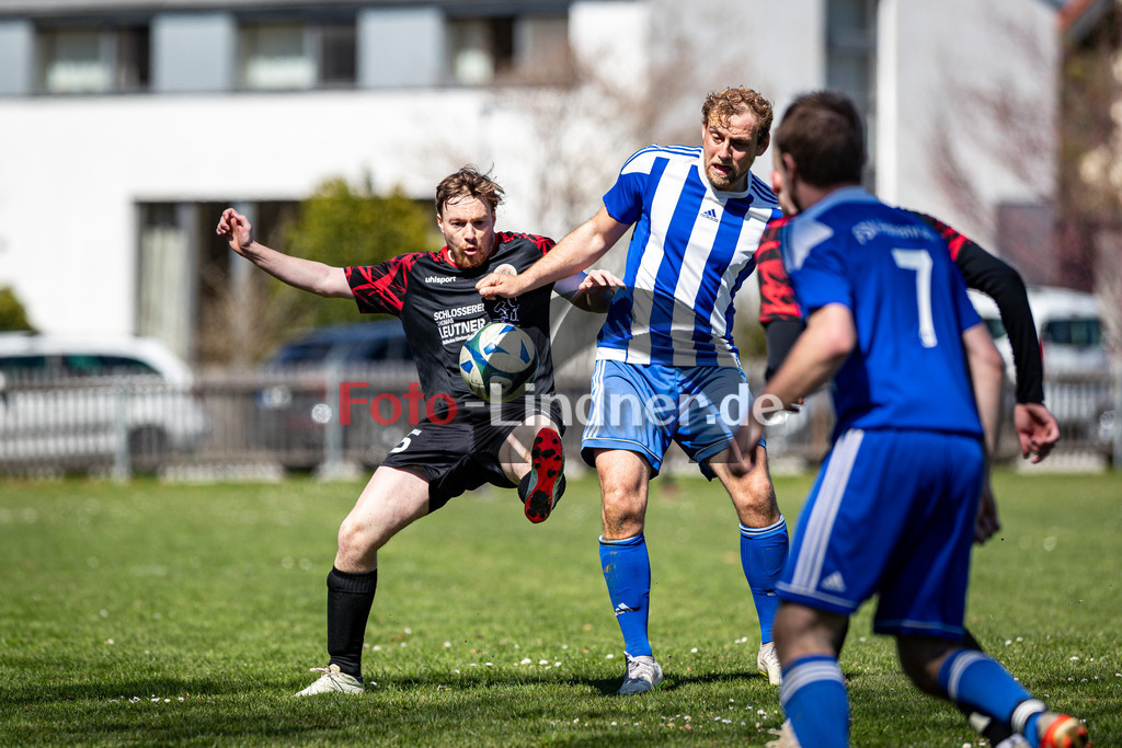 SV Unterhausen gegen FSV Höhenrain II | Fußball A-Klasse Herren Oberbayern Zugspitze Gruppe 5 2025/26, SV Unterhausen gegen FSV Höhenrain II, 20250406,Zweikampf,2025-04-06 in Unterhausen (Sportplatz Unterhausen), Jonas AUMÜLLER (SV Unterhausen 15), Hubert GÖTZINGER (FSV Höhenrain II 8)Copyright: WolfgangxLindner www.foto-lindner.de
