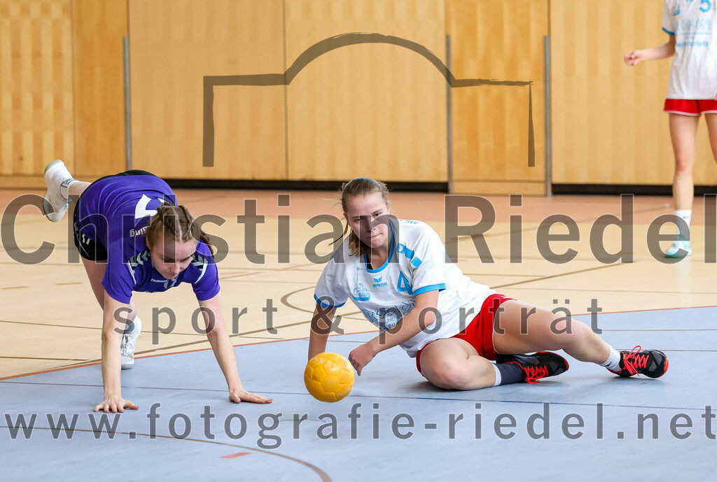 2023-03-18_059_SpVgg_Altenerding_II_gegen_HSG_Freising-Neufahrn_II | Erding, Deutschland, 18.03.2023:
Handball, Bezirksliga Frauen Altbayern 2022 / 2023, 14. Spieltag, SpVgg Altenerding II gegen HSG Freising-Neufahrn II, Endergebnis: 25:27

Thea-Sophie Steinbrecher (SpVgg Altenerding, #17), Sofia Knecht (HSG Freising-Neufahrn, #4)

Foto: Christian Riedel / fotografie-riedel.net