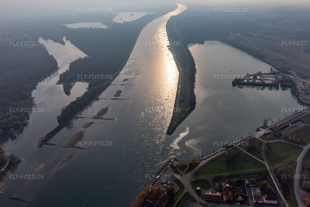Luftbild: Port autonome de Strasbourg in Lauterbourg im Bundesland Bas-Rhin in Frankreich. Foto: IMG_119839.jpg vom 24.11.2019 durch Werner Riehm/FLY-FOTO.de