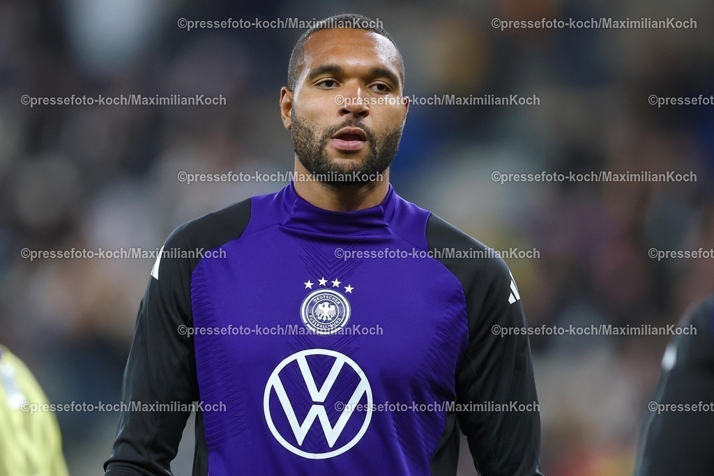 DFB10102502006 | 10.10.2025, Fußball, Länderspiel, Deutschland - Luxemburg, UEFA WM-Qualifikation, 2025/2026, Gruppe A, PreZero Arena in Sinsheim: Jonathan Tah (GER #04) DFB regulations prohibit any use of photographs as image sequences and or quasi-video.