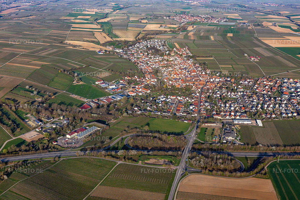 Geothermiekraftwerk | Luftbild: Geothermiekraftwerk in Insheim im Bundesland Rheinland-Pfalz in Deutschland. Foto: IMG_126406.jpg vom 04.04.2021 durch ©2025 Werner Riehm fly-foto.de/copyright - Realisiert mit Pictrs.com