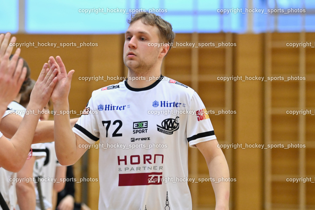 VSV Unihockey vs. KAC Floorball | #72 Arttu Sorri KAC Floorball, VSV Unihockey vs. KAC Floorball, VSV Unihockey vs. KAC Floorball am 28.03.2026 in Villach (Ballspielhalle St. Martin), Austria, (Photo by Bernd Stefan)
