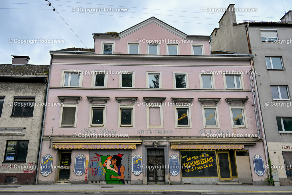 Linz_ Waldeggstrasse_ Abbruchhaeuser_ 23.09.2023-8 | 23.09.2023, Linz, AUT, Waldeggstrasse, im Bild  Abbruchhaeuser fuer Westring