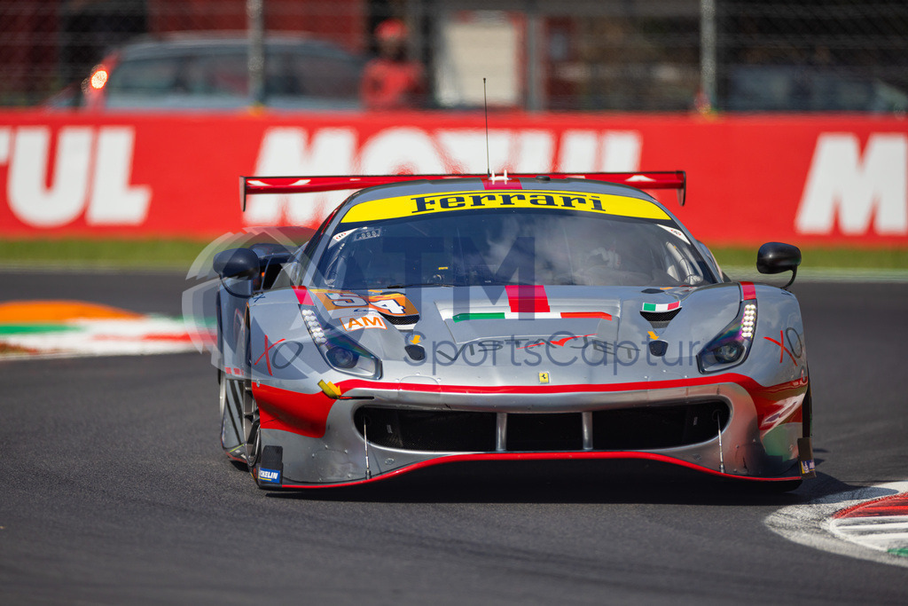 Trainproduction-20230708-0087 | MONZA,ITALY,08.Jul.23 - MOTORSPORTS - WEC, FIA World Endurance Championships, 6h of Monza, Autodromo Monza. Image shows Thomas Flohr (SUI), Francesco Castallacci (ITA) and Davide Rigon (ITA/ AF Corse). Photo: Trainproduction / Matthias Trinkl