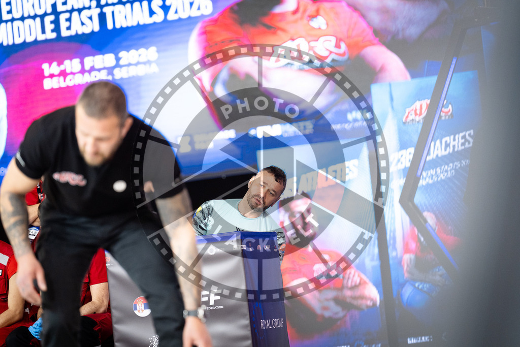 20260214PBB0095 | Fighters compete during the ADCC European Trials  competition day 1 in Belgrade, Serbia, on February 14, 2026.
