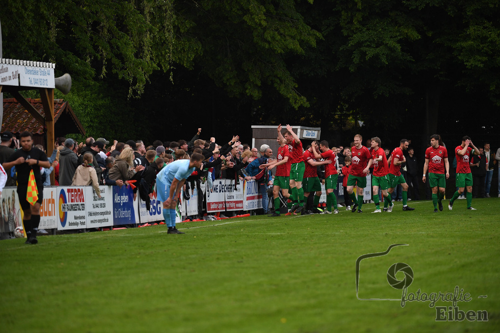 BV Bockhorn-SG FriPe | Relegation zur Kreisliga; BV Bockhorn (blau)-SG FriPe (rot) am 05.06.2025 in Oldenburg/Ofenerdiek (Lagerstraße), Photo: Philip Eiben 2025 - Realisiert mit Pictrs.com