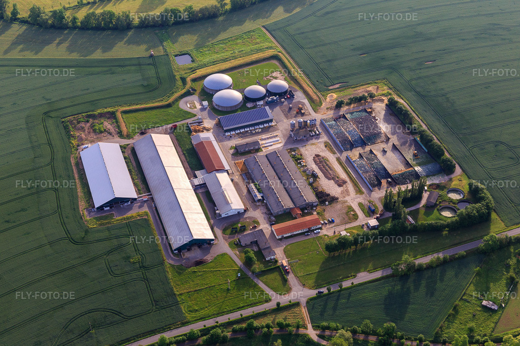 Luftbild: Nessetalmilch GmbH im Ortsteil Goldbach in Nessetal im Bundesland Thüringen in Deutschland. Foto: IMG_007641.jpg vom 15.06.2021 durch Werner Riehm/FLY-FOTO.de