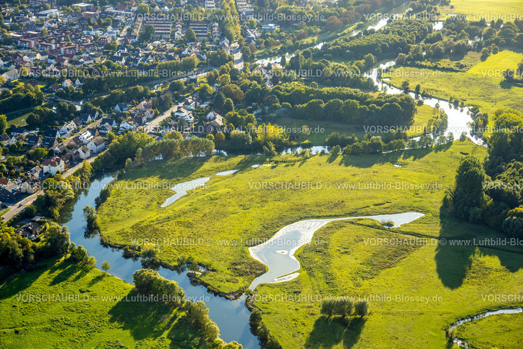 Hamm250904713 | Luftbild, Fluss Lippe und Lippeaue, Flussmäander, Lippestraße Brücke, Stadtbezirk Heessen, Hamm, Ruhrgebiet, Nordrhein-Westfalen, Deutschland