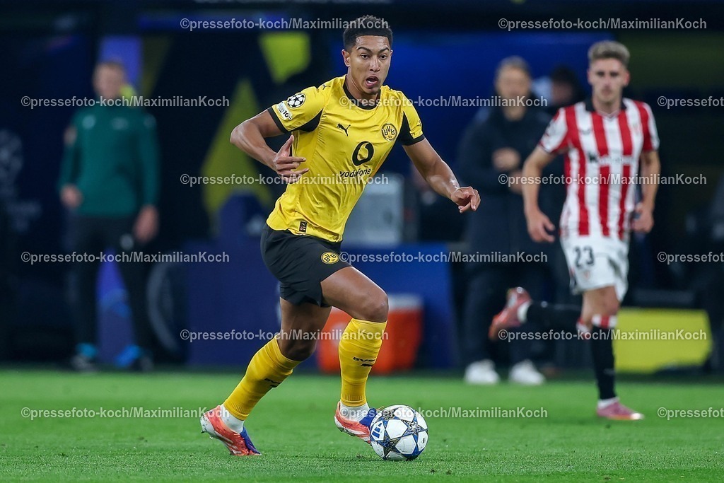 UCL01102501169 | 01.10.2025, Fußball, UEFA Champions League, Borussia Dortmund - Athletic Club Bilbao, BVB Stadion, 2. Spieltag, Saison 2025 2026: Jobe Bellingham (BVB #07)  Regulations prohibit any use of photographs as image sequences and or quasi-video.