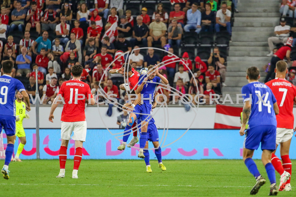 AUSTRIA vs MOLDAVIA | LINZ,AUSTRIA,07.SEPT.23 - INT.SOCCER - AUSTRIA vs MOLDAVIA.  Image shows Florian Grillitsch (AUT).
Photo: Sportmediapics.com/ Andreas Willdoner