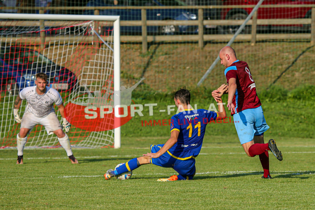 SK Maria Saal - DSG Ferlach 2-3, Unterliga Ost | Maximilian Melbinger (DSG Ferlach #11) Manuel Jachs (SK Maria Saal #44) Nenad Popovic (SK Maria Saal #8) SK Maria Saal - DSG Ferlach 2-3 am 22.08.2023 in Maria Saal
(Sportplatz), Austria, (Photo by Ernst Krawagner sport-fan.at) - Realisiert mit Pictrs.com