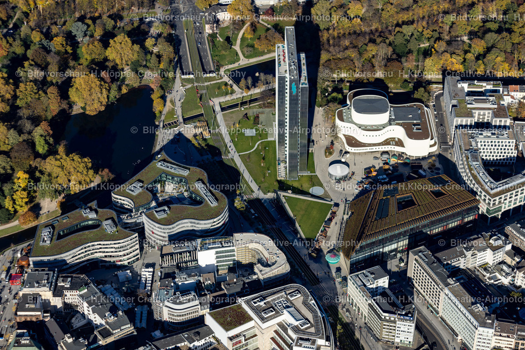 luftbild-duesseldorf-dreischeibenhaus-koebogen-schauspielhaus-kö-bogen2-8923 | Luftbildfotografie Hermann Klöpper - Realisiert mit Pictrs.com