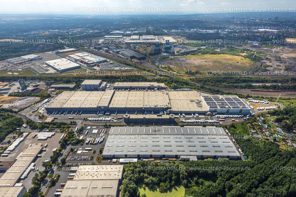 Dortmund220704241 | Luftbild, Gewerbegebiet mit Kaufland Logistik, Feineisenstraße, ehemaliges Westfalenhütte Gelände, Borsigplatz, Dortmund, Ruhrgebiet, Nordrhein-Westfalen, Deutschland