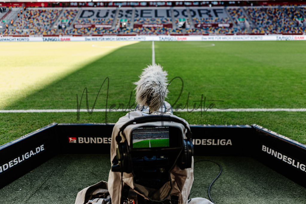 2. Bundesliga, Saison 2024/25, 28. Spieltag: Fortuna Düsseldorf - SC Preußen Münster | Düsseldorf, 05.04.2025: 2. Bundesliga, 28. Spieltag, Fortuna Düsseldorf gegen SC Preußen Münster in der Merkur Spiel-Arena in Düsseldorf. Foto: sportfotografie.ms | Markus Paletta - Realisiert mit Pictrs.com