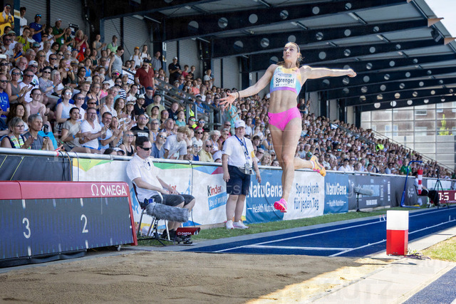 Multisport Event; Ratingen, 28.06.2026 | RATINGEN, GERMANY - JUNE 28, 2026 : Sandrina Sprengel (GER / Germany) competing in the long jump during the Multisport Event at Stadion Ratingen on June 28, 2026 in Ratingen, Germany.