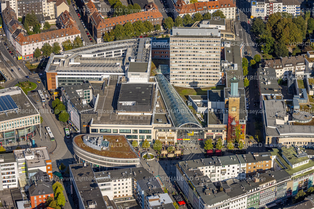 Hagen241005448 | Luftbild, City Innenstadt, Rathaus und Volme Galerie, Rathausturm, Mittelstadt, Hagen, Ruhrgebiet, Nordrhein-Westfalen, Deutschland