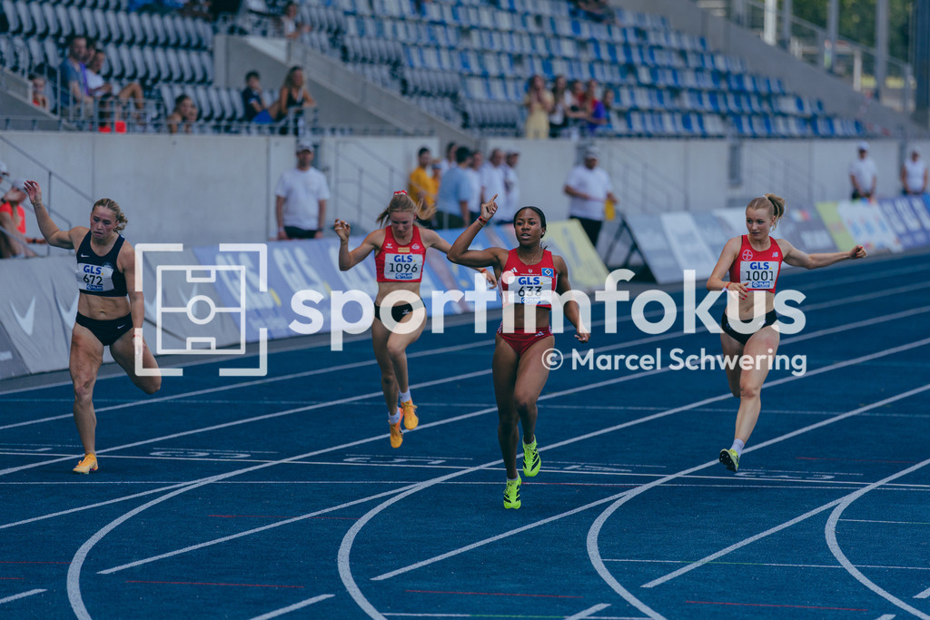 Deutsche Meisterschaften U20 / U16 2026 | Lena Anochili, Hamburger SV, 633, 200-Meter-Lauf, Finale, Deutsche Meisterschaften der U20 &amp; U16 2026, Lohrheidestadion Bochum-Wattenscheid, 12.07.2026. Foto: Marcel Schwering / sportimfokus - Realisiert mit Pictrs.com