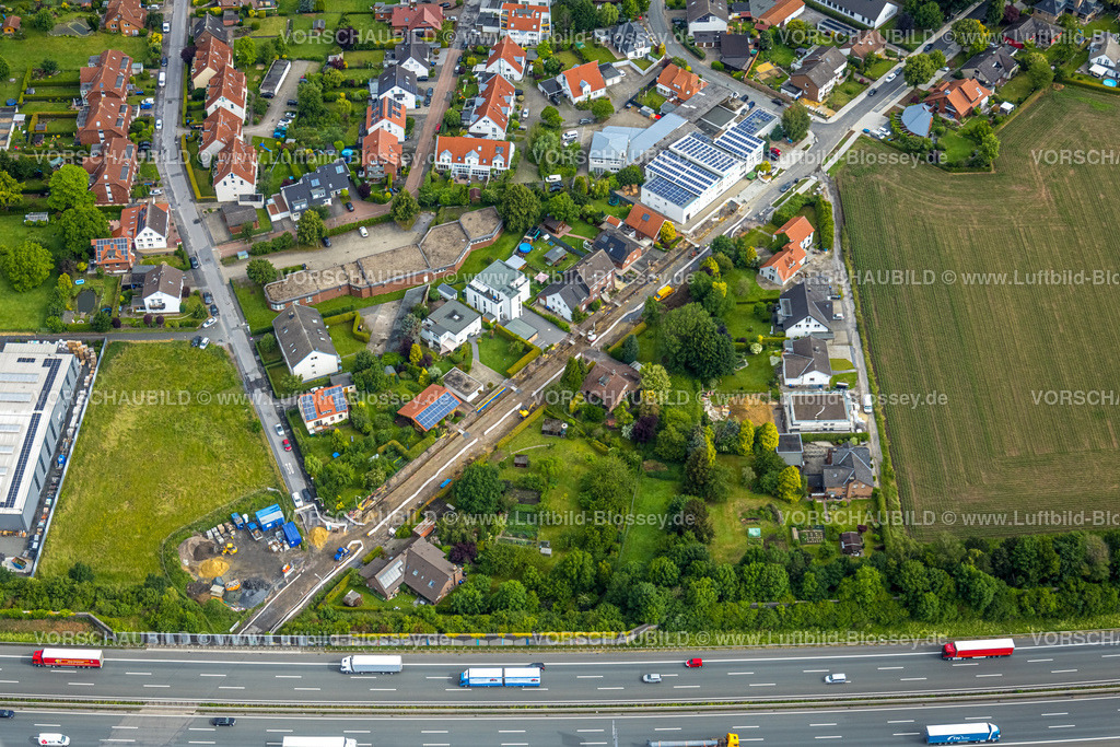 Hamm220602333 | Luftbild, Baustelle Straße An der Windmühle, Rhynern, Hamm, Ruhrgebiet, Nordrhein-Westfalen, Deutschland