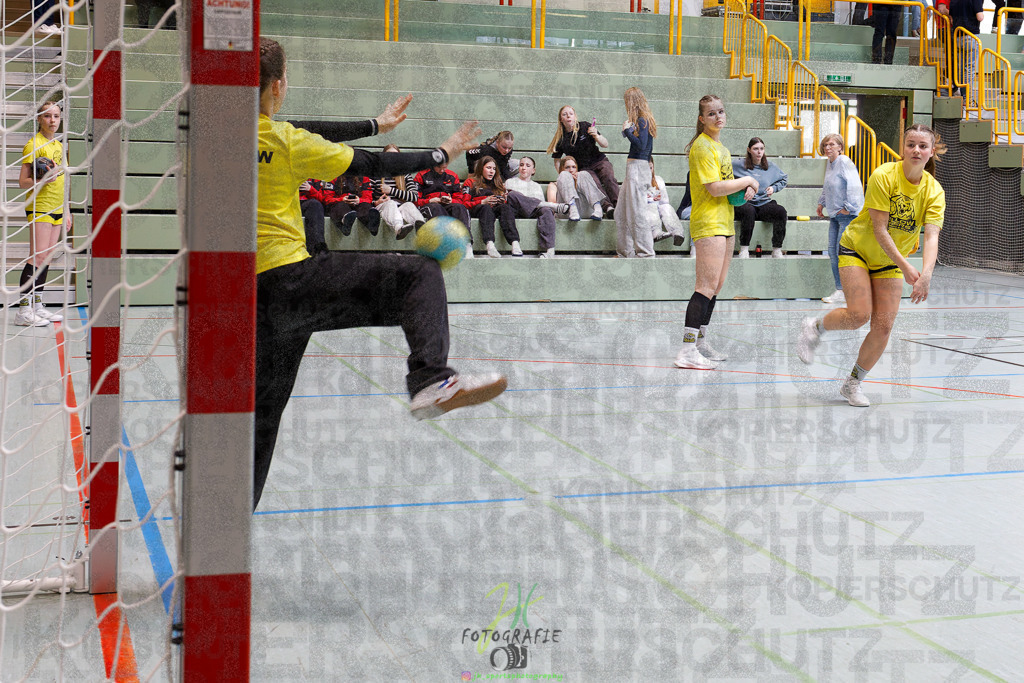 Hessenmeisterschaft wJC - Finale; HSG Kleenheim - HSG Weiterstadt/ Braunsh.Worf. | Hessenmeisterschaft wJC - Finale; HSG Kleenheim - HSG Weiterstadt/ Braunsh.Worf. am 22.03.2025 in Biedenkopf (Sporthalle Lahntalschule)Photo © 2025 - Jörg Heinrich - Realisiert mit Pictrs.com