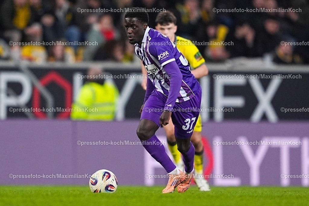 xYDRx17012601126 | 17.01.2026, xydrx, Fußball, 3.Liga, TSV Alemannia Aachen - VfL Osnabrück, Saison 2025 2026, Tivoli: Ismail Badjie (VfL Osnabrück #37)       DFB regulations prohibit any use of photographs as image sequences and or quasi-video. Photo: xYannisxDreimannxPressefotoKochx