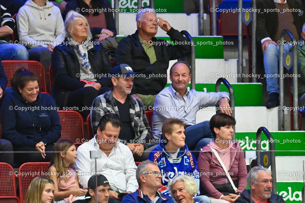 EC IDM Wärmepumpen VSV vs. HC Pustertal 8.10.2023 | Vorstand EC VSV Gerald Rauchenwald, Hirsch Uhren, EC IDM Wärmepumpen VSV vs. HC Pustertal 8.10.2023, EC IDM Wärmepumpen VSV vs. HC Pustertal am 08.10.2023 in Villach (Stadthalle Villach), Austria, (Photo by Bernd Stefan)