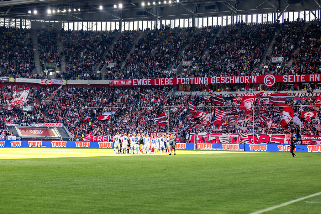 Fortuna Düsseldorf vs. Karlsruher SC | Düsseldorf, 30.04.2023: 2. Bundesliga, 30. Spieltag, Fortuna Düsseldorf gegen Karlsruher SC in der Merkur Arena in Düsseldorf. Foto: sportfotografie.ms | Markus Paletta - Realisiert mit Pictrs.com