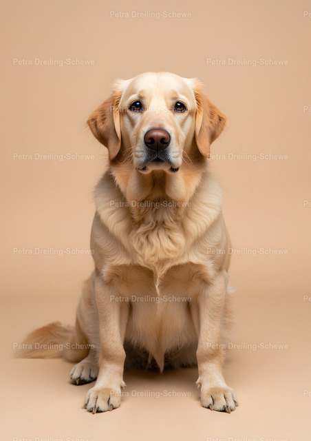 Golden Retriever | Golden Retriever, familyfriend with heart and brain. Gentle, patient, trusting, and very calm indoors, provided he gets enough exercise.Bring the timeless charm of the Golden Retriever into your home with this modern, realistic pet portrait printable.This high-resolution digital artwork captures the warm expression and loyal character of this beloved breed – perfect for dog lovers and stylish interiors. - Realisiert mit Pictrs.com
