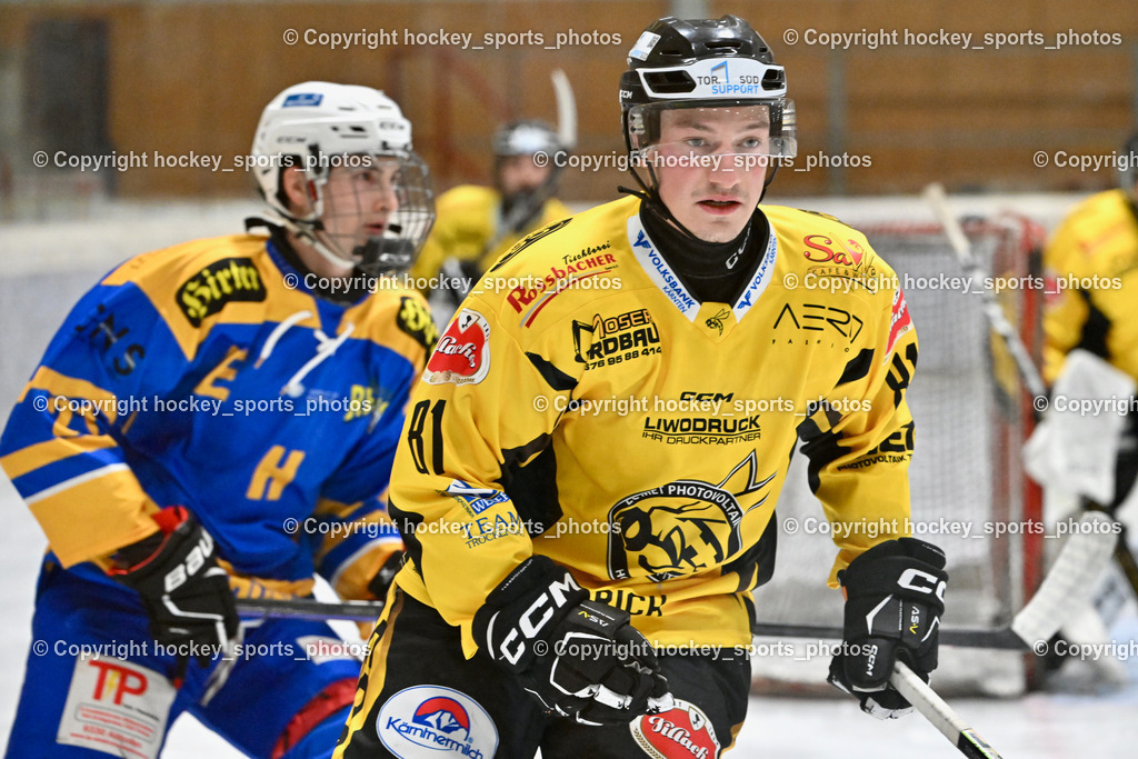 EC MET PHOTOVOLTAIK HORNETS SPITTAL vs. EHC Althofen  | #81 Sivec Peter Paul EC Hornets Spittal, #21 Wieltschnig Felix 1. EHC ALTHOFEN, EC MET PHOTOVOLTAIK HORNETS SPITTAL vs. EHC Althofen , EC MET PHOTOVOLTAIK HORNETS SPITTAL vs. EHC Althofen  am 25.01.2025 in Villach (Stadthalle Villach), Austria, (Photo by Bernd Stefan)