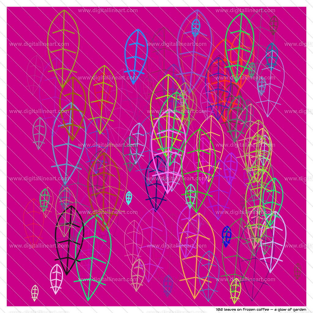 102-leaves-frozen-coffee-a-glow-of-garden | digitallineart - Realisiert mit Pictrs.com