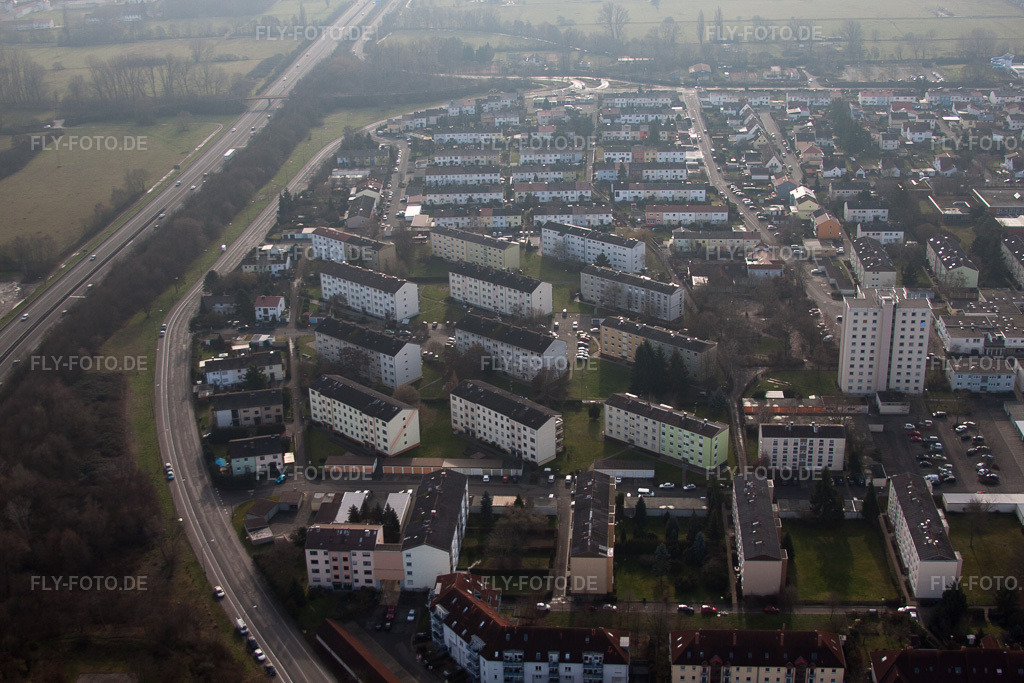 Luftbild: Horstring in Landau in der Pfalz im Bundesland Rheinland-Pfalz in Deutschland. Foto: IMG_61662.jpg vom 18.01.2014 durch Werner Riehm/FLY-FOTO.de