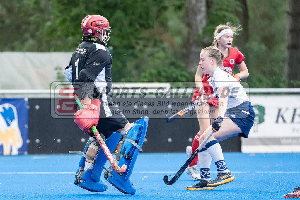 HK_20230923_104571 | 2. Bundesliga Damen Crefelder HTC - Hannover 78 am 23.9.2023 CHTC, Krefeld , Sonja Thüner Torfrau ( Crefelder HTc #1 )