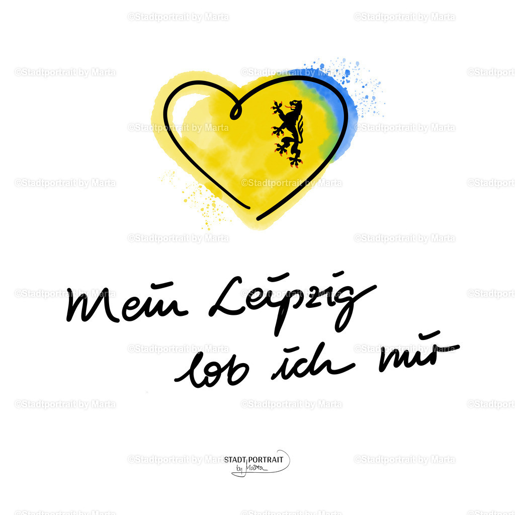 mein-leipzig-lob-ich-mir-kunstdruck-poster-wandbild | Stadtportrait by Marta