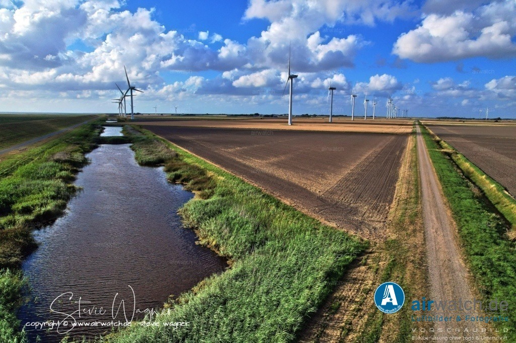 Windpark - Emmelsbüll-Horsbüll | Luftbild, Windenergieanlagen, Bürgerwindpark Emmelsbüll-Horsbüll, Windkraft, Windpark, Nordfriesland, 