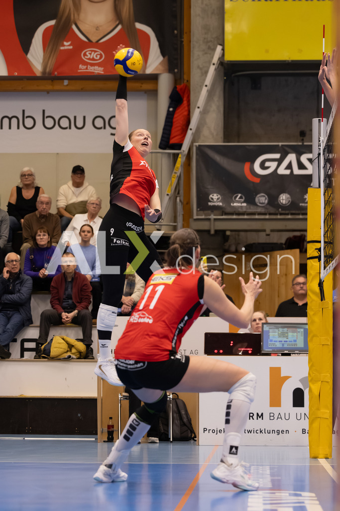 Volleyball I Frauen I Saison 2025-2026 I Volleyball NLA | Women I Round 16 I VC Kanti Schaffhausen - Viteos NUC I 31.01.2026 | 9 Jordan Lockwood (USA) (VC Kanti Schaffhausen) – Diagonal - Realisiert mit Pictrs.com
