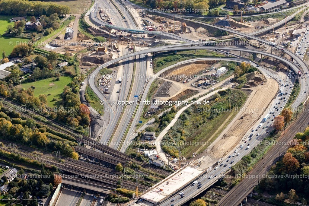 Luftbilder Duisburg-6964 | Luftbild Umbau und Sanierung Autobahnkreuz Kaiserberg in Duisburg im Bundesland Nordrhein-Westfalen - Realisiert mit Pictrs.com