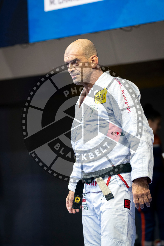 20240125PBB00009 | Fighters compete during the sixth day of the Brazilian Jiu-jitsu European Championship of the IBJJF in Paris, France, on January 25, 2024.