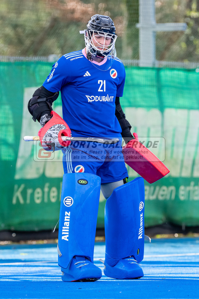 HK_20240323_109856 | 1. Bundesliga Hockey Herren Crefelder HTC - Mannheimer HC am 23.3.2024 Crefelder HTC  Hüttenallee, Krefeld , Adrian Rafi Torwart ( Mannheimer HC #21 )