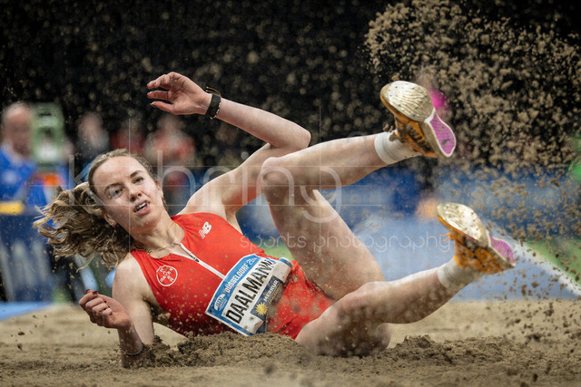 ISTAF Indoor; Duesseldorf, 24.01.2026 | DUESSELDORF, GERMANY - JANUARY 24: Imke Daalmann (GER) competing in the long jump during the ISTAF Indoor Dusseldorf at PSD Bank Dome on January 24, 2026 in Duesseldorf, Germany. 