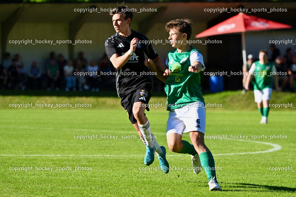 WSG Radenthein vs. URC Thal Assling | #10 Julian Jakob Moser URC Thal Assling, #6 Simon Hinteregger WSG Radenthein, WSG Radenthein vs. URC Thal Assling, WSG Radenthein vs. URC Thal Assling am 30.05.2025 in Radenthein (Sportplatz Radenthein), Austria, (Photo by Bernd Stefan)