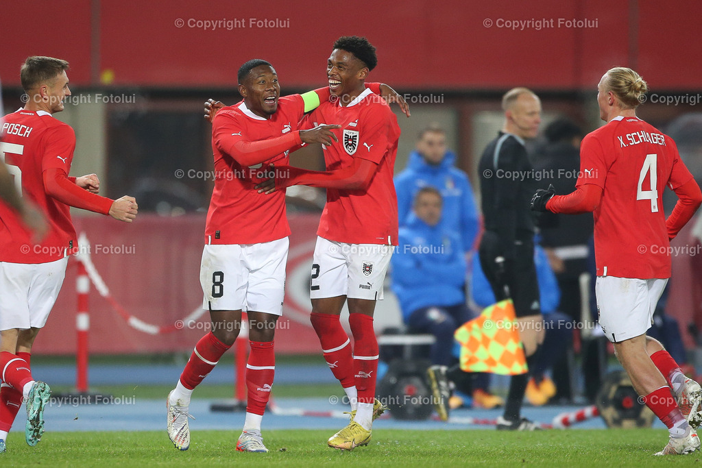 A_LUI_20221120_0016 | SPORT FUSSBALL TESTSPIEL  ÖSTERREICH VS ITALIEN
IM BILD: Torjubel (Österreich),


FOTO:FOTOLUI/UW