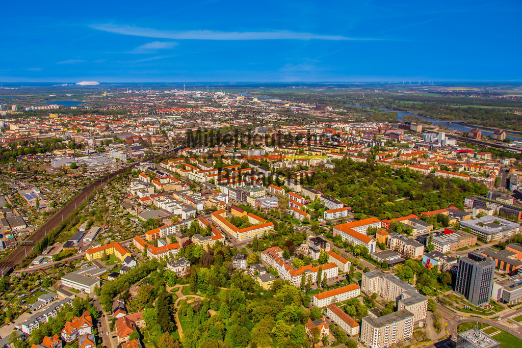 Magdeburg City Uniplatz Lüneburger Straße-8928 | Neustadt vom Uniplatz und Lüneburger Straße aus gyrokopter - Realisiert mit Pictrs.com