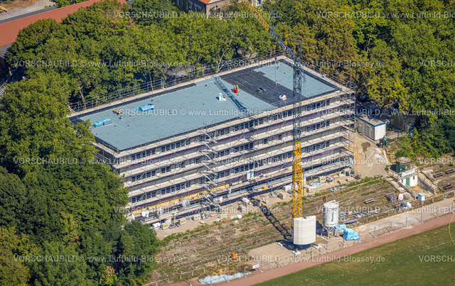 Hattingen220807894 | Luftbild, Baustelle und Neubau am Althoff-Stadion der SG Welper, Welper, Hattingen, Ruhrgebiet, Nordrhein-Westfalen, Deutschland