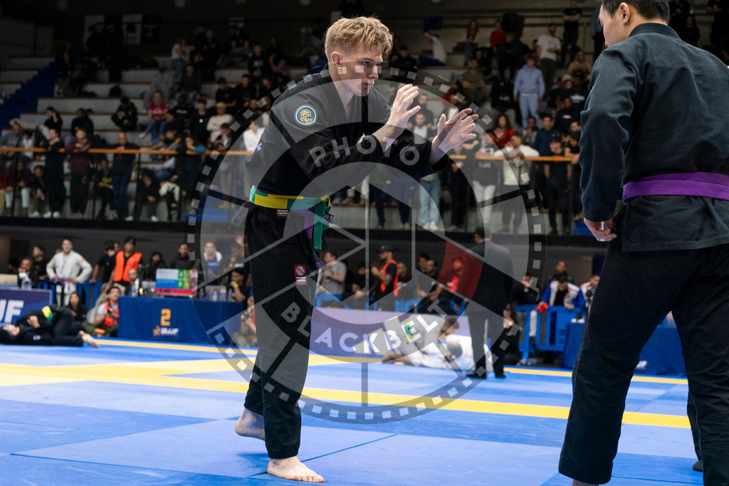 20240123PBB01982 | Fighters compete during the second day of the IBJJF European Championship in Paris, France, on January 23, 2024.