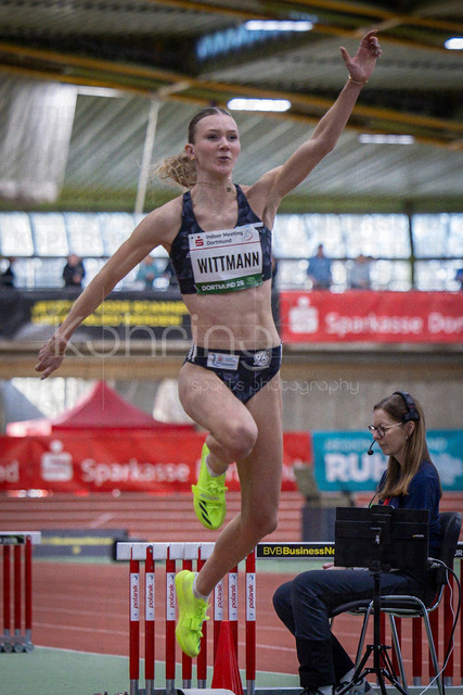 Indoor Meeting Dortmund, 08.02.2026 | DORTMUND, GERMANY - FEBRUARY 8:  Triple jumper Kira Wittmann (Hannover 96) during the Indoor Meeting Dortmund at the Helmut-Koernig-Halle on February 8, 2026 in Dortmund, Germany. (Photo by Axel Kohring/Beautiful Sports Int.)