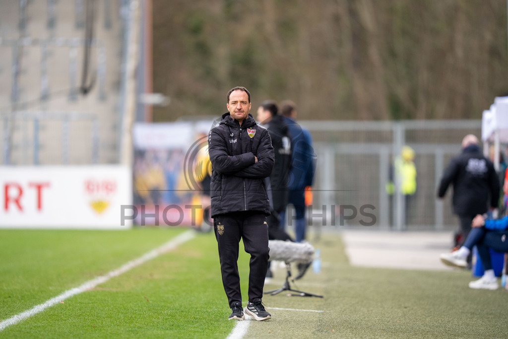 VfB Stuttgart II vs. TSG Hoffenheim II, Fussball, 3. Liga, 26. Spieltag, 15.03.2026 | Nico Willig (Trainer VfB Stuttgart II),VfB Stuttgart II vs. TSG Hoffenheim II, Fussball, 3. Liga, 26. Spieltag, 15.03.2026Foto: photosbyphips/Philip Ziegler